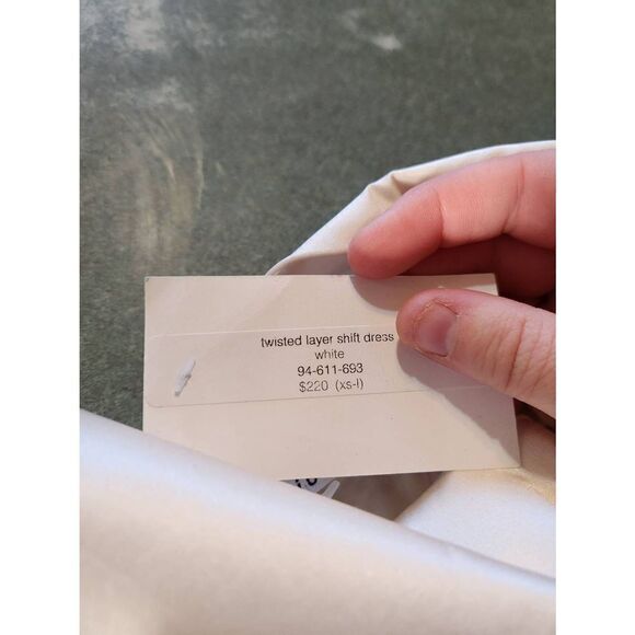 NWT Alice+Olivia white twisted layer Shift dress - Picture 3 of 4